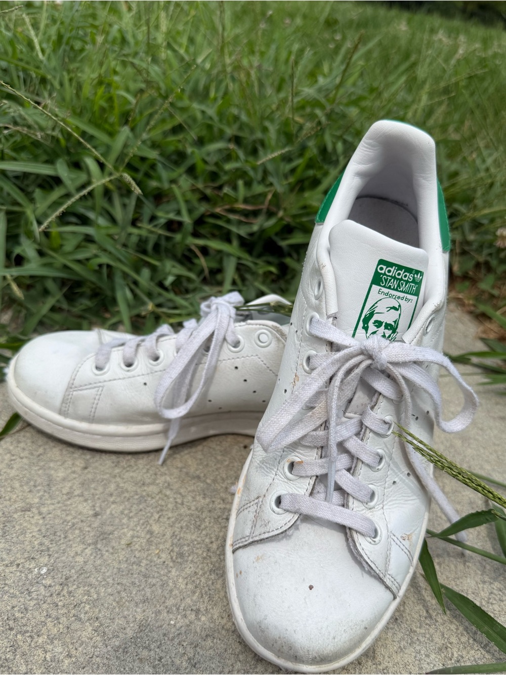 Adidas Stan Smith green and White Sneakers Women's 5.5 5 1/2